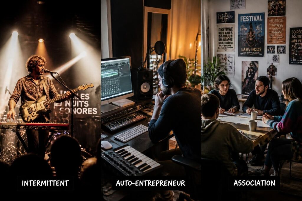 Vivre de la musique : intermittent, auto-entrepreneur, association
