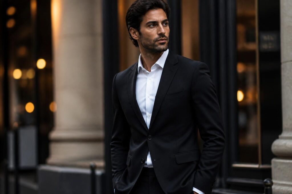 Costume noir quelle chemise porter pour un look élégant et moderne